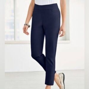 Apt. 9 Side Zip Cropped Ankle Length Capris Pants Navy Blue Small 4